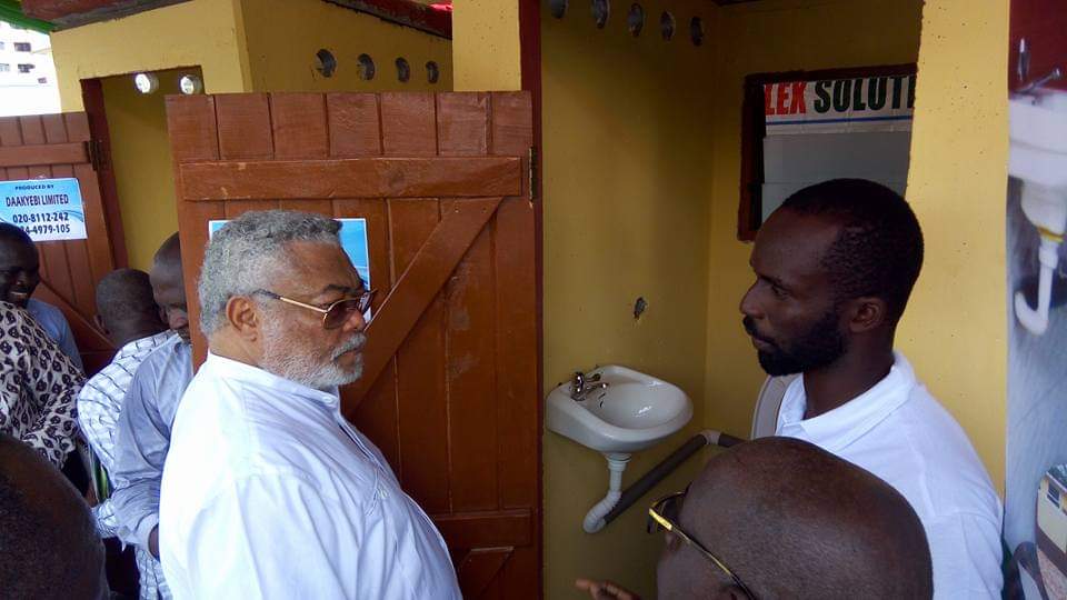 J.J. Rawlings Reviewing Samalex Toilet System Implementation
